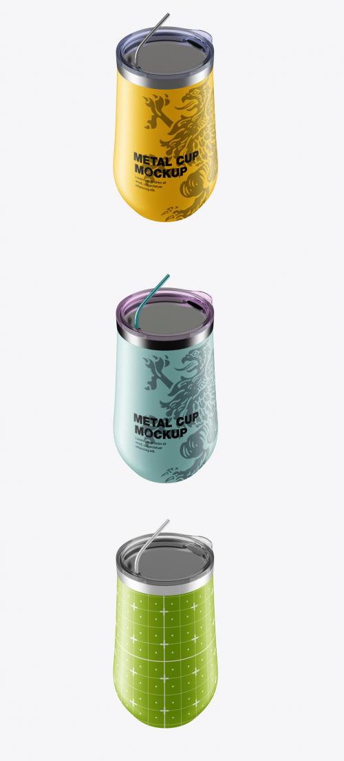 Stainless Steel Travel Cup Mockup - 470947982