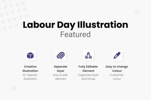 Labor Day Illustrations Collections