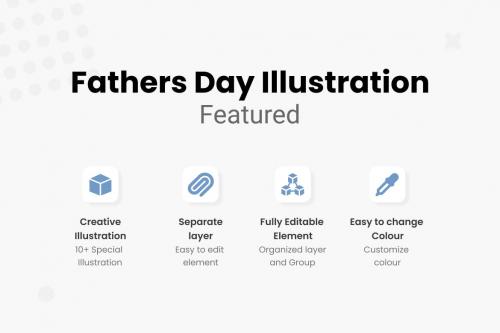 Fathers Day Illustration Collections
