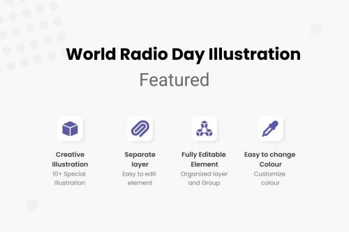 World Radio Day Illustrations Collection