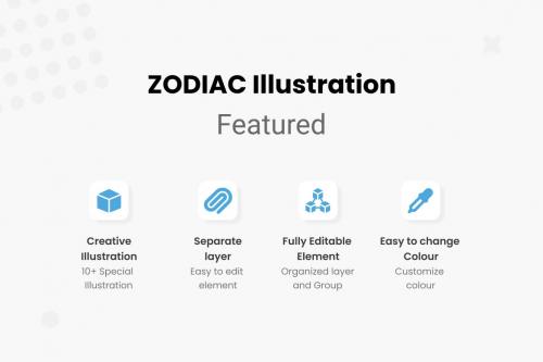 Zodiac Illustrations Collection