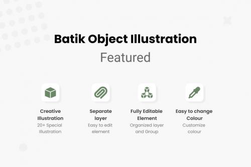 Batik Element Illustrations Collection