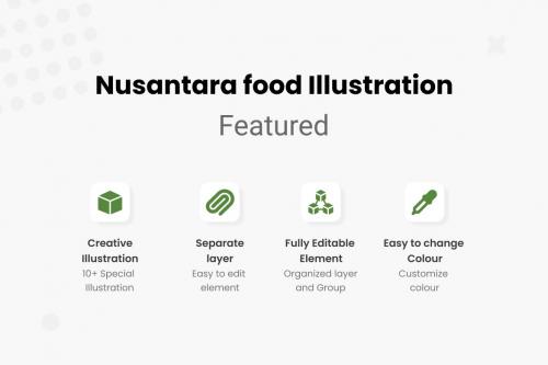 Indonesia Food Illustrations Collection