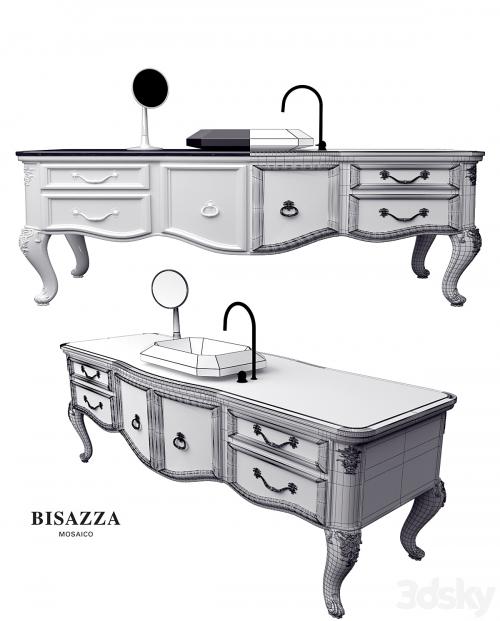 BISAZZA Wash basin Bagno 02 Serie Diamante MOSAICO, luxury design octagonal washbasin