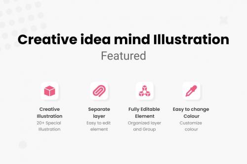 Creative Idea Mind Illustrations Collections