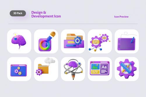 3D Icon Design & Development Collection