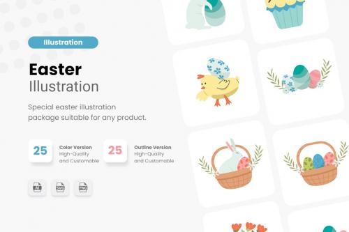 Easter Day Illustration Collections