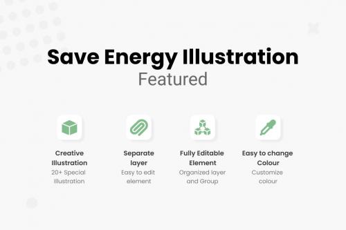 Save Energy Illustrations Collections