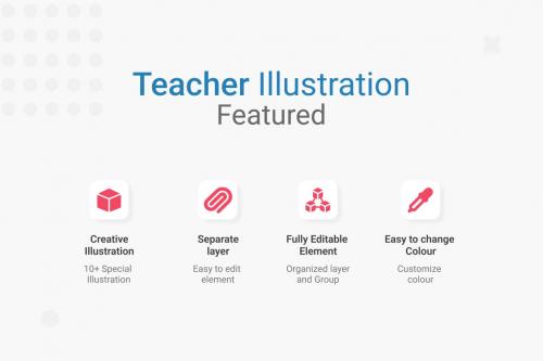 Teacher Work Illustrations Collections