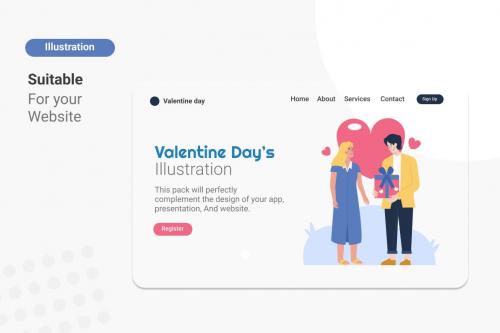 Valentine People Illustrations Collections