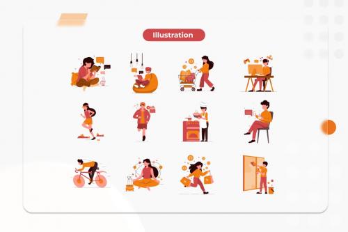Activity Work Illustrations Collections