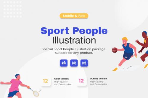Sport People Illustrations Collections