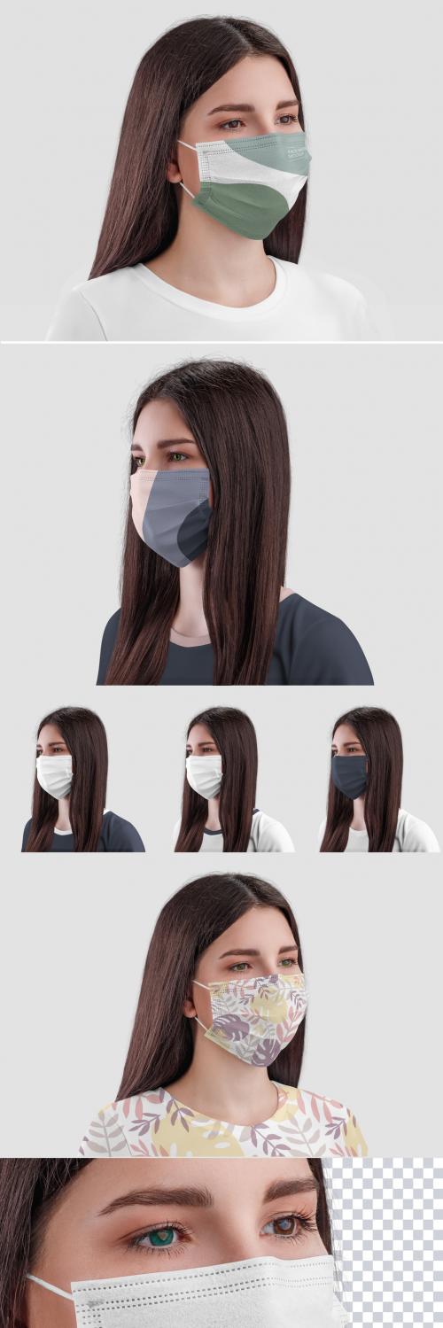 2 Medical Protective Face Mask Mockups - 472106845