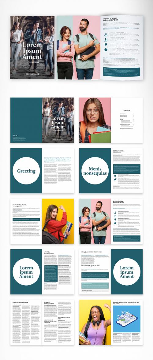 Academic Manual Layout with Turquoise Accents - 472107377