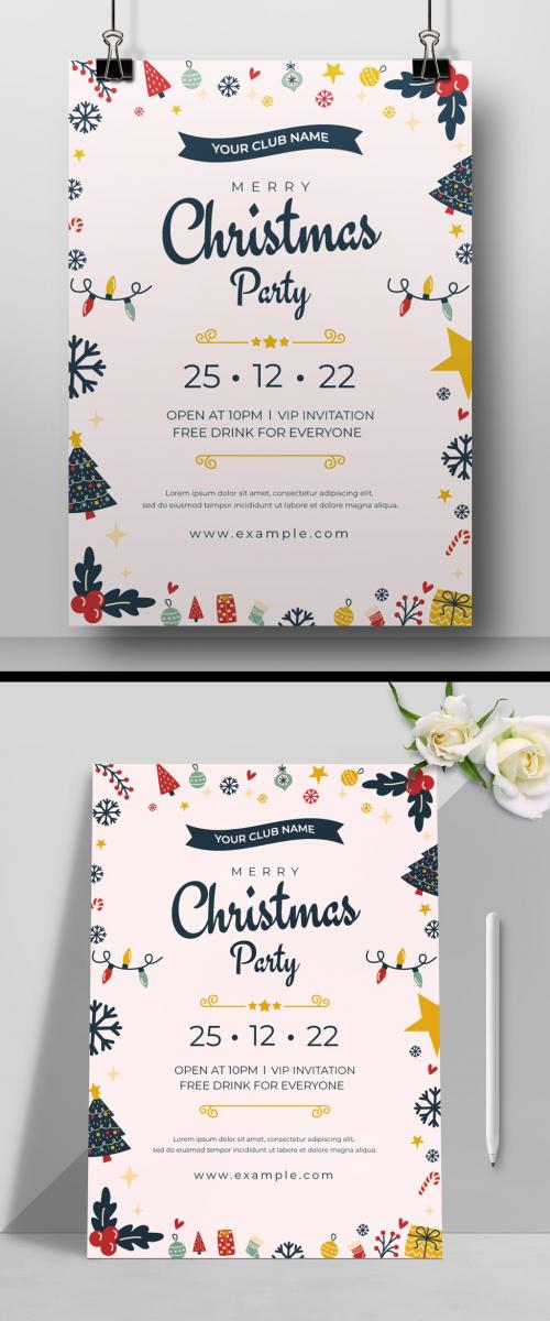 Christmas Party Flyer Design 2022 - 472108079