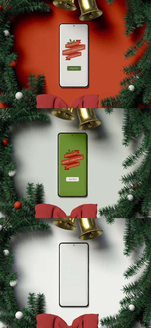 Christmas Mobile Phone Mockup - 472503791