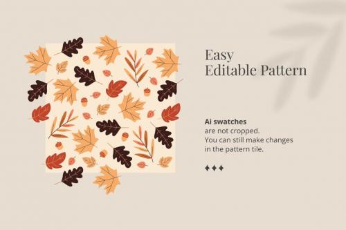 Dry Leaves Seamless Pattern