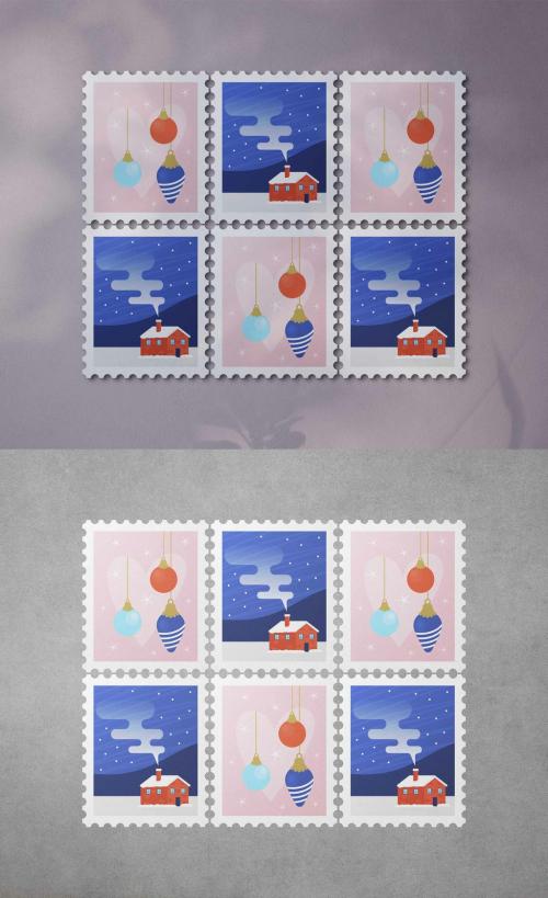 Postage Stamps Stationery Mockup Scene - 472742022