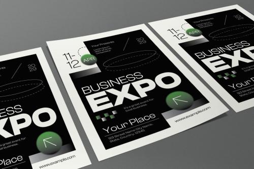 Black Modern Business Expo Flyer
