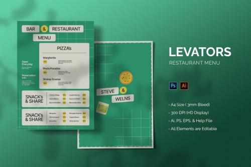 Levators - Restaurant Menu