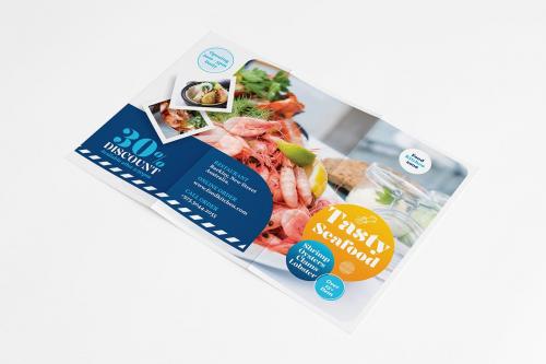 Seafood Restaurant Trifold Brochure