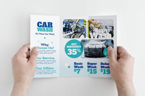 Car Wash Trifold Brochure