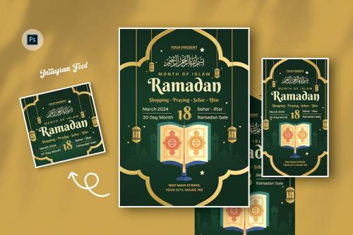 Beautiful Ramadan Kareem Flyer Template