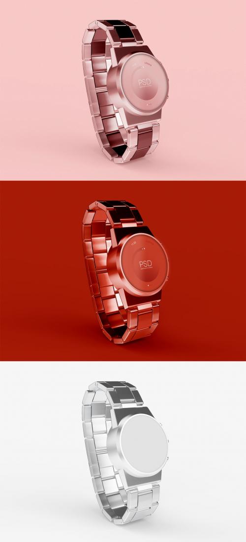 3D Modern Wristwatch Mockup - 473154670