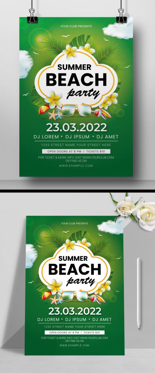 Summer Party Flyer Layout - 473404174