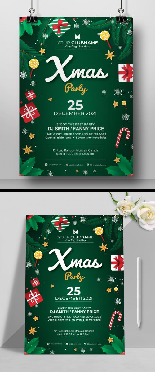 New Christmas Party Flyer Layout - 473404183