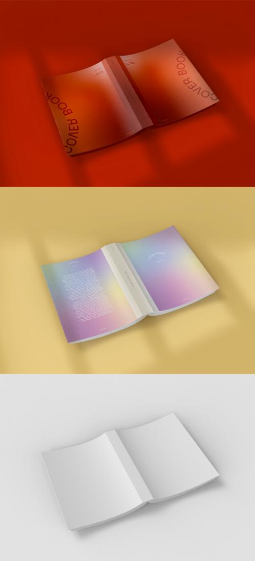 3D Cover Side of Open Book Mockup - 473404660
