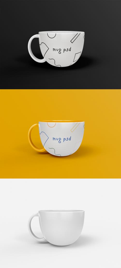 3D Front View of Coffee Mug Mockup - 473404662