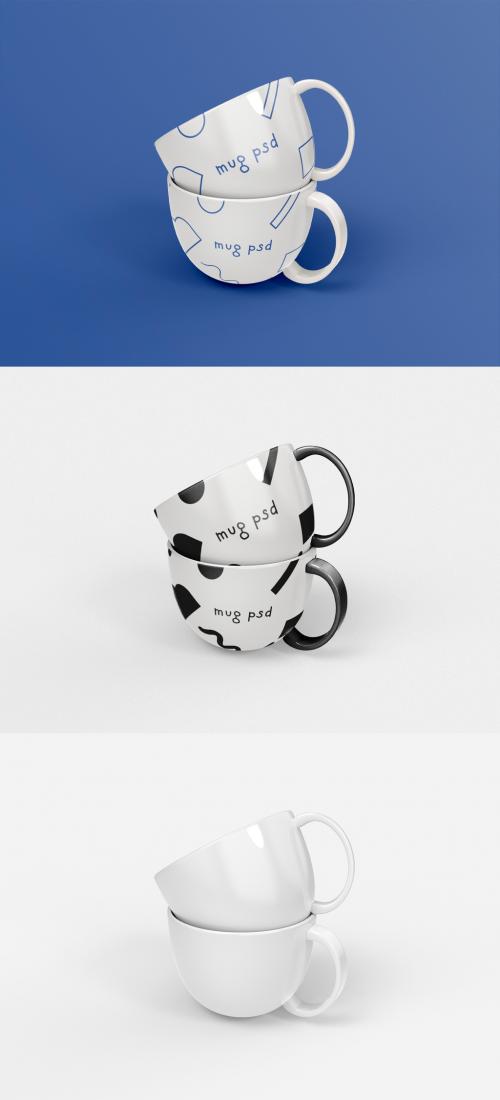 3D Two Coffee Mugs Mockup - 473404667