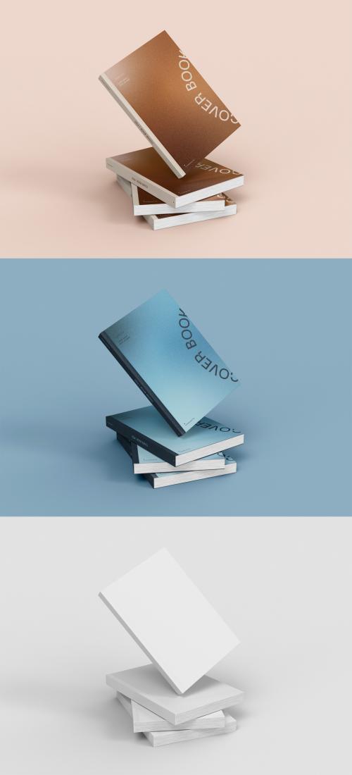 3D Stacked Book Covers Mockup - 473404670