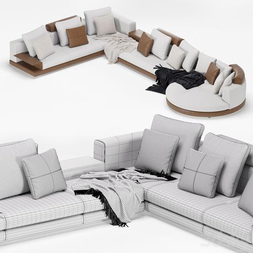 Minotti modular connery sofa