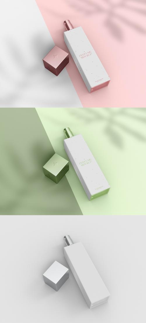 3D Perfume Glass Bottle Mockup - 473406698