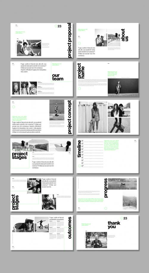 Black and White Pitch Deck with Bold Text - 473613456