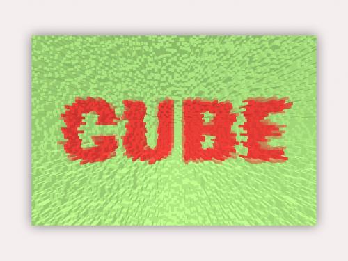 Distorted Cube Text Effect - 473613461