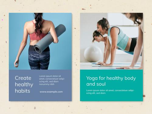 Yoga Wellness Marketing Layout Set - 473615997