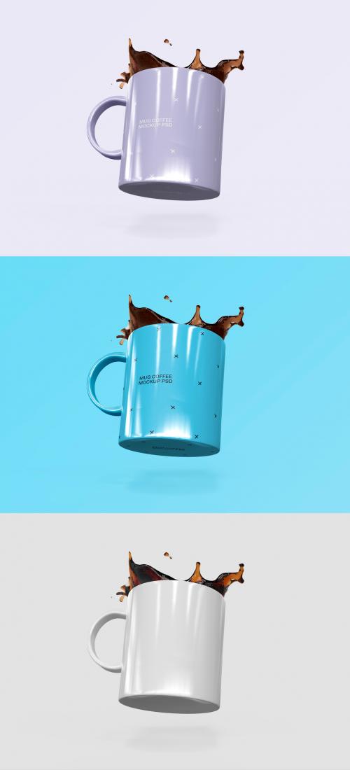 3D Coffee Mug Mockup with Liquid - 473629730