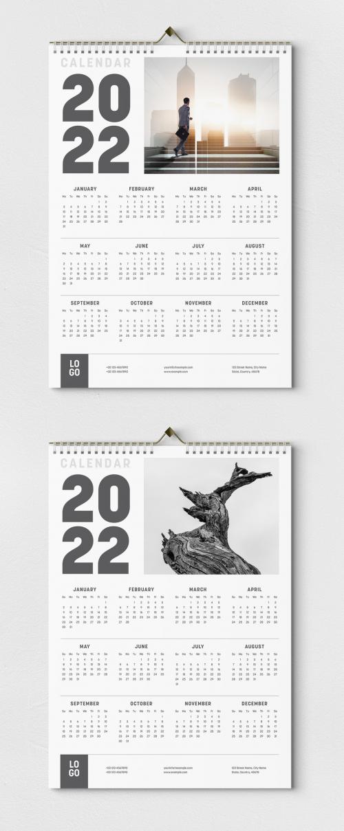Wall Calendar 2022 Layout - 473630217