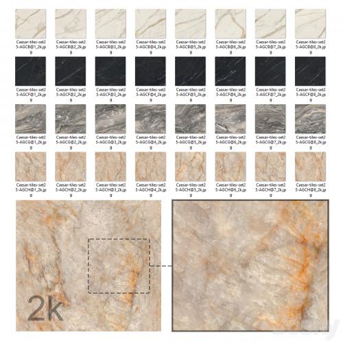 Caesar Set 25 - Marble BUNDLE - 4 types: White, Grey, Beige and Black