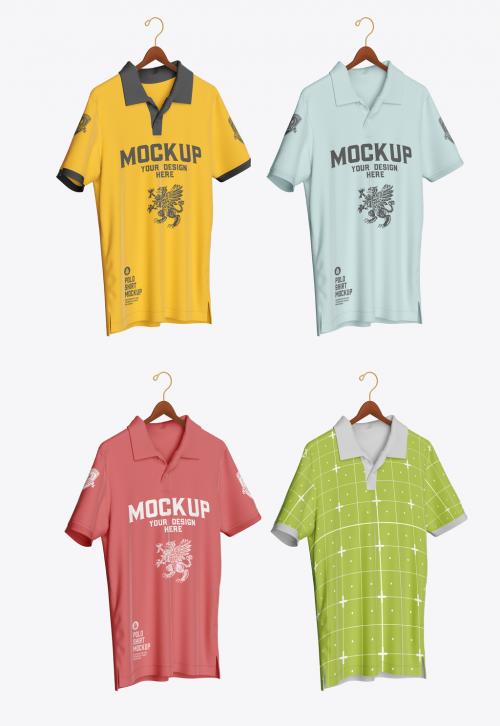 Men's Short Sleeve Polo Shirt Mockup - 473841307