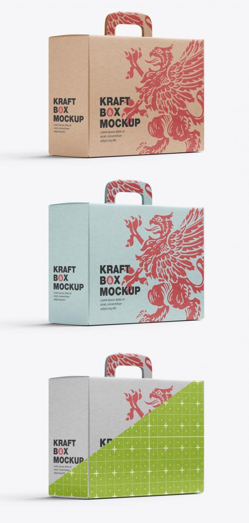 Kraft Paper Box with Handle - 473850268