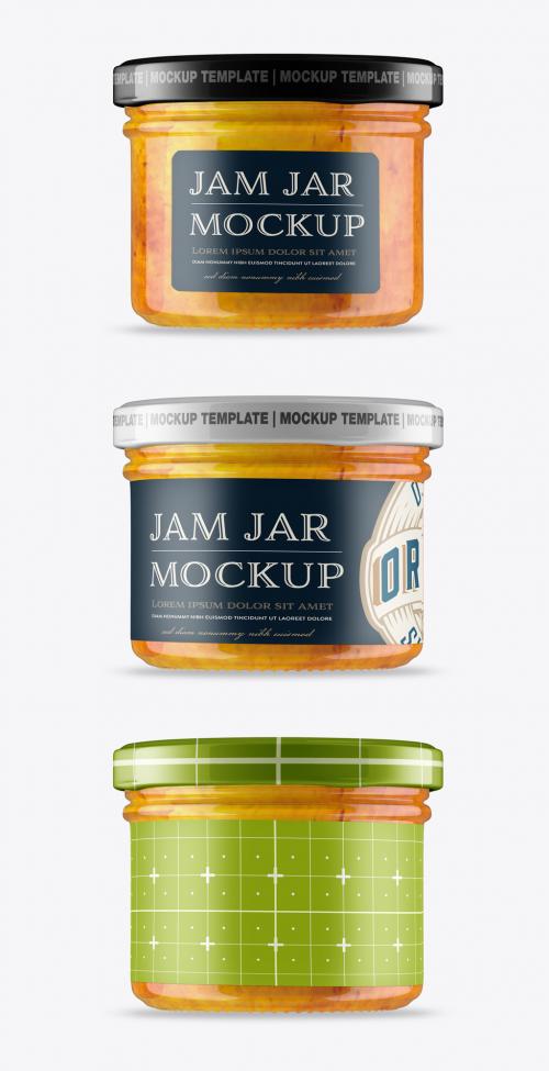 Glass Jam Jar Mockup - 473850323