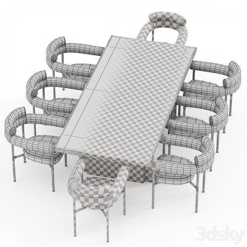 Portia Safari Dining Table Chair
