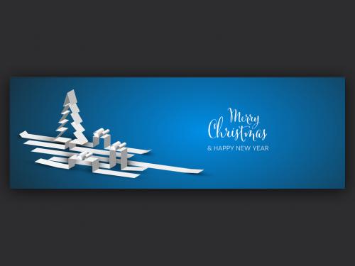 Christmas Banner Social Media Header Layout - 474105857