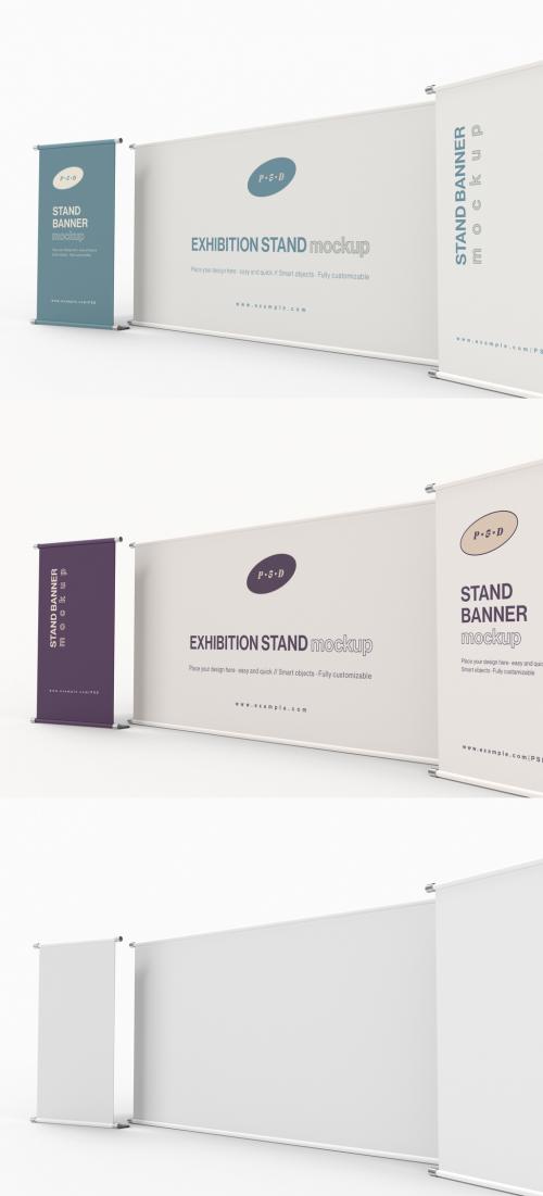 Exhibition Stand with Banners Mockup - 474281545