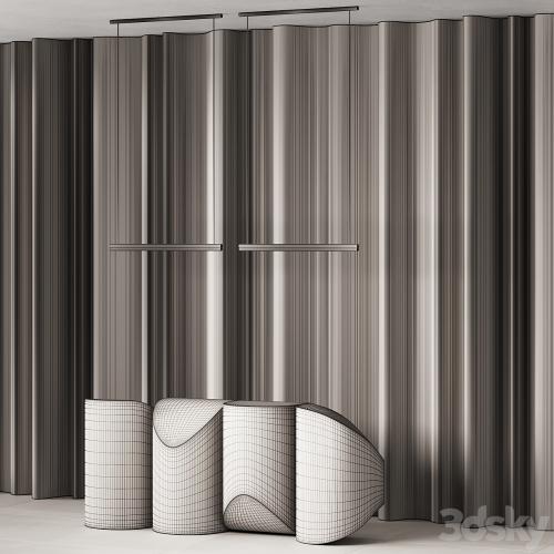 381 office furniture 19 reception desk 14 sculptural metal with wave wall