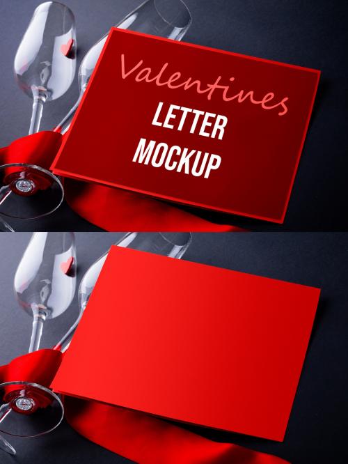 Valentine's Letter Mockup - 474778571